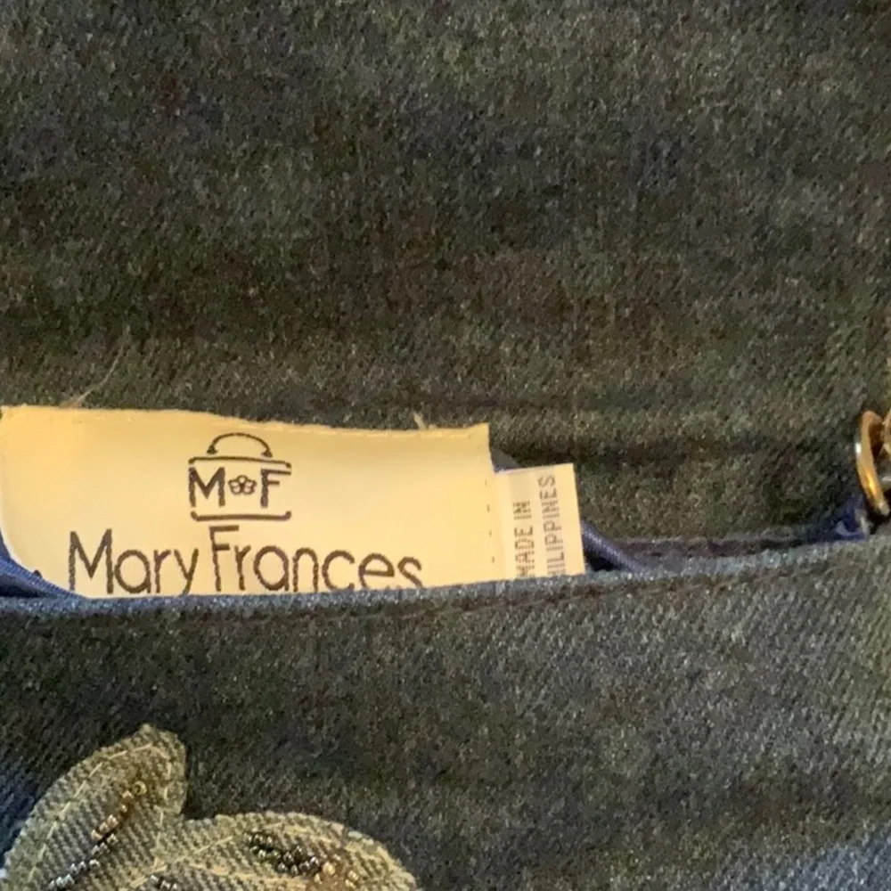Mary Frances Embroidered Denim Mini Purse Clutch - Picture 3 of 4